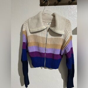 Aerie knit zip up sweater